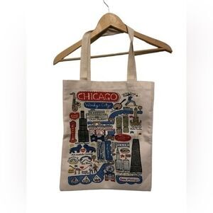 tote reusable bag CHICAGO map art